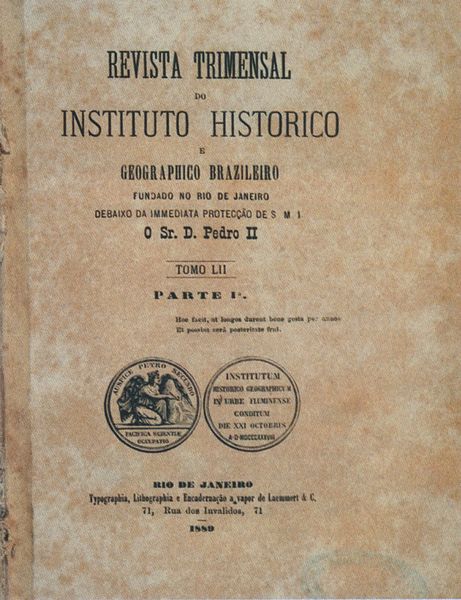 Exemplar da Revista do Instituto Histórico e Geographico Brazileiro