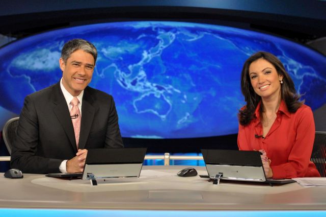 William Bonner e Patrícia Poeta apresentam o Jornal Nacional